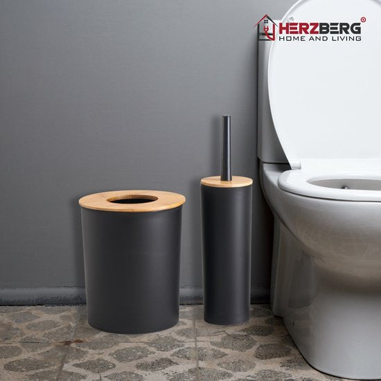 6 Delige Badkamer set Mat Zwart