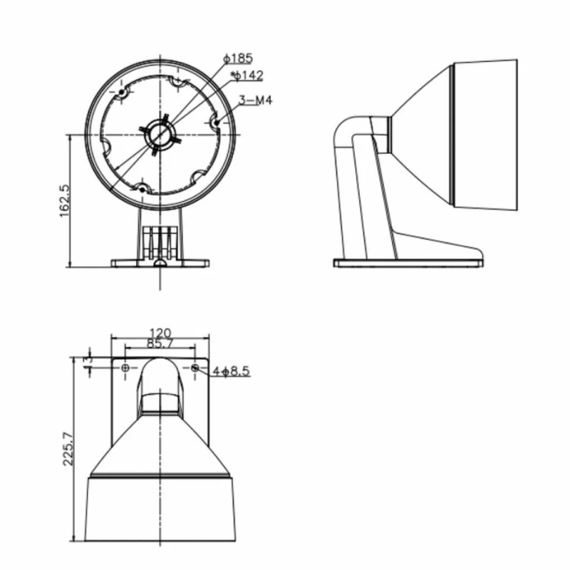 DS-1273ZJ-DM26 aluminium wandbeugel