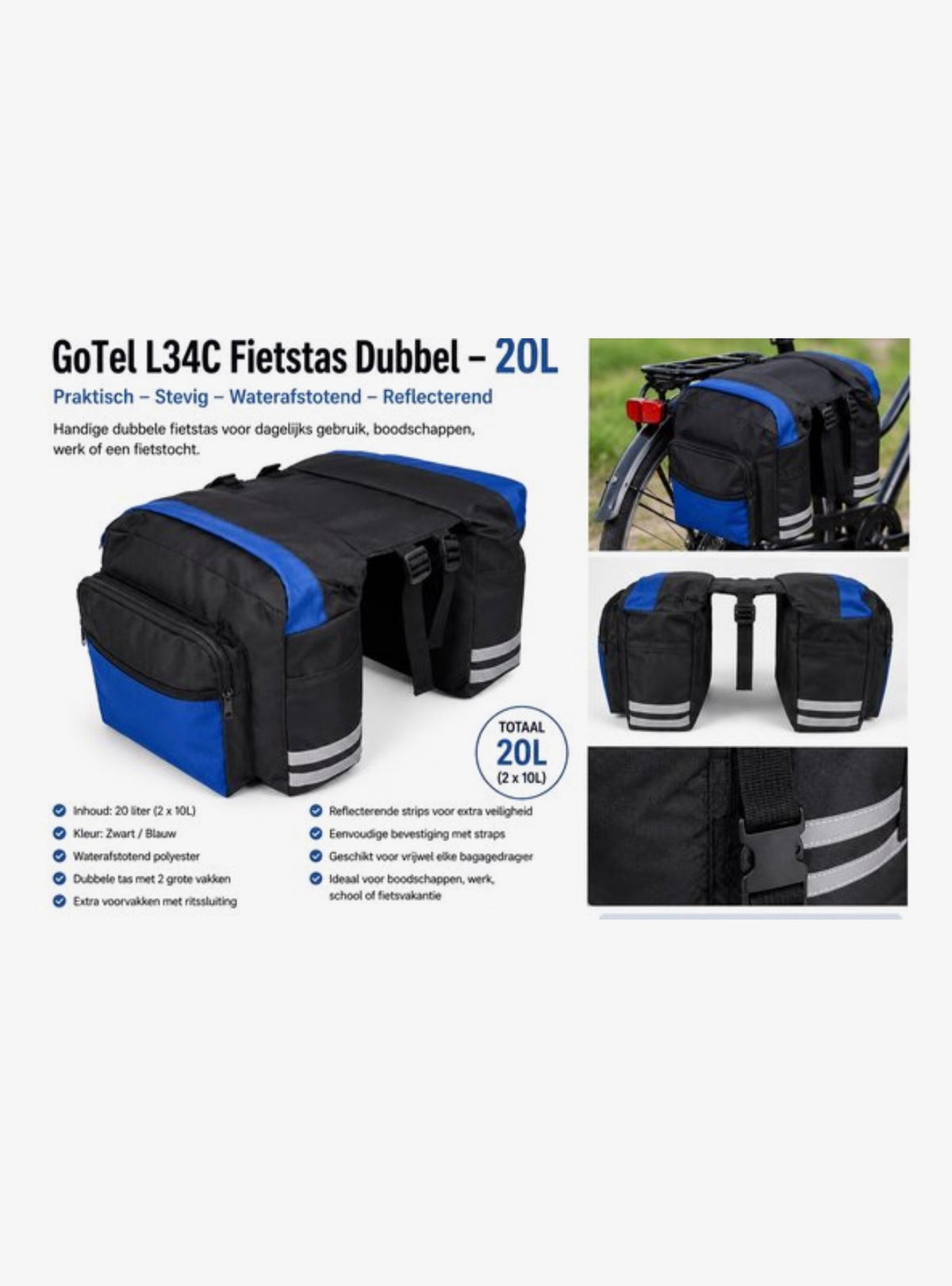 Fietstassen waterdicht 20L
