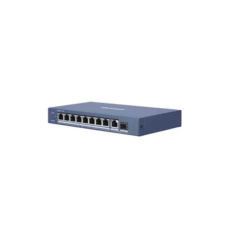 Hikvision DS-3E0510P-E, 10 Poorts, Gigabit switch, 8x PoE, 1x SFP