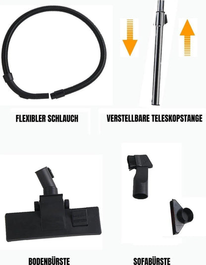 Cycloon Zakloze Stofzuiger – 1500W – 3L Capaciteit