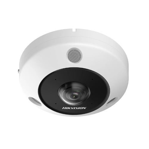 DS-2CD6365G1-IVS, 6Mp Fisheye 360gr. camera BUITEN versie, PoE, microfoon/speaker, sd slot
