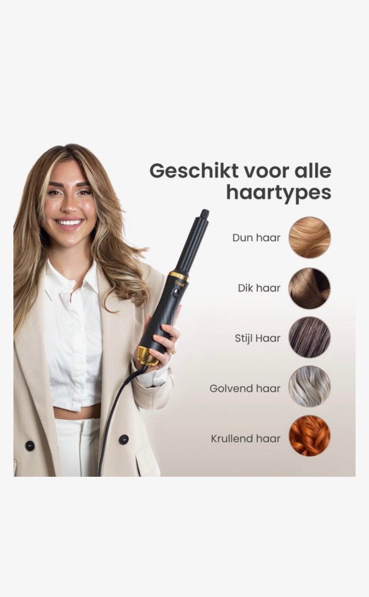 TravX 6 in 1 Fohnborstel - Krultang - Krulborstel - Airstyler - Hairwrap - Multistyler - 2024 Editie
