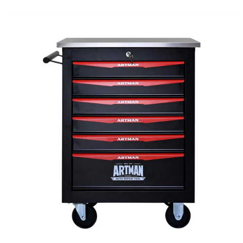 Artman Gereedschapswagen met 6 Lades – Zwart/Rood