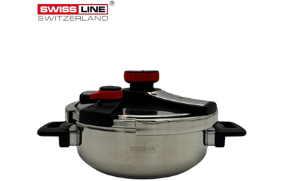 Swiss Line Switzerland snelkookpan 6 liter/26cm - Pressure Cooker - Snelkookpan inductie - Snelkookpannen - Geschikt voor alle warmtebronnen - RVS