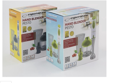 Pesto Blender 0,75 l Staafmixer 450W | Groen/Wit-Esperanza