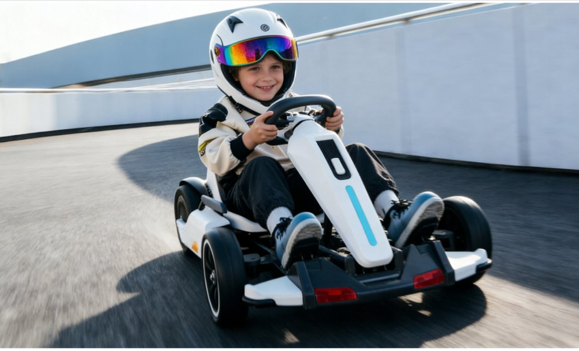Elektrische Kinder Go-Kart/Drift Kart-Oplaadbaar- met Verlichting- Veiligheidsgordel-max 30kg- Vanaf 3 jaar