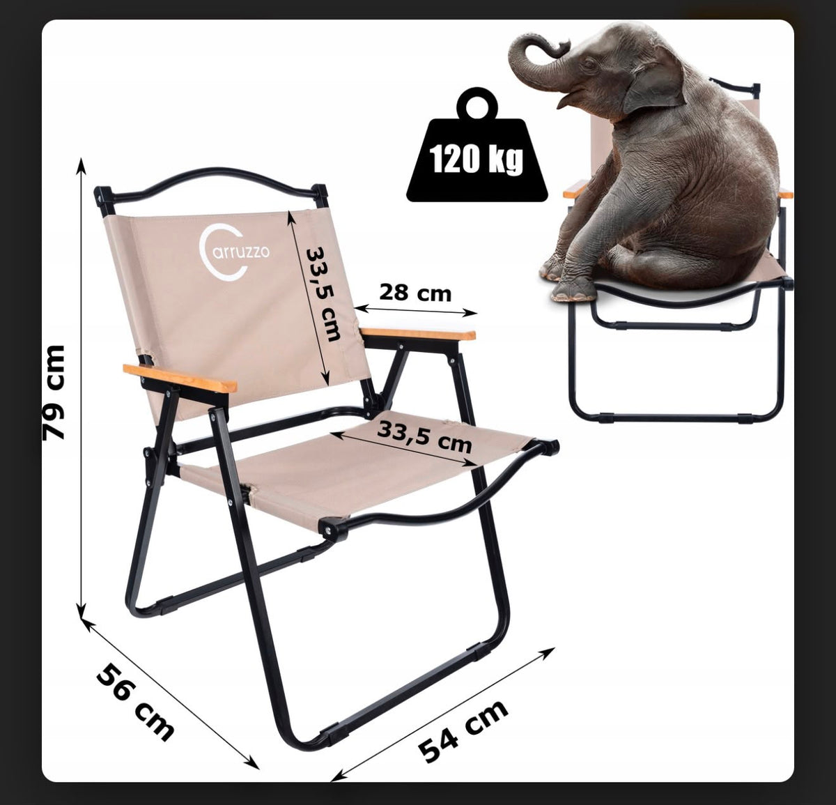 Campingstoel Carruzzo Inklapbaar