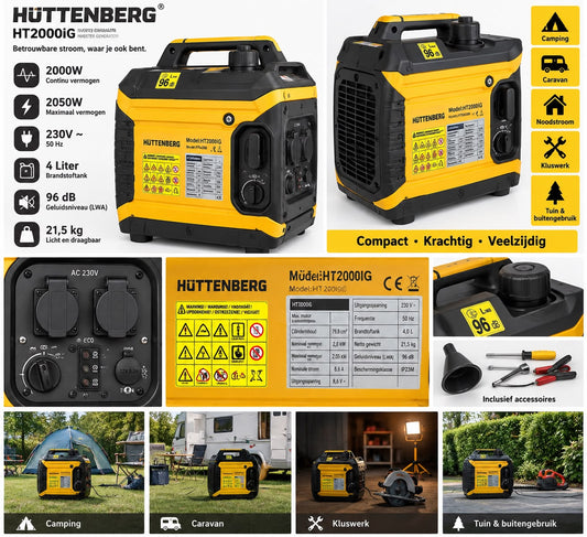 Inverter Generator 2000w-Benzine-230V-4L