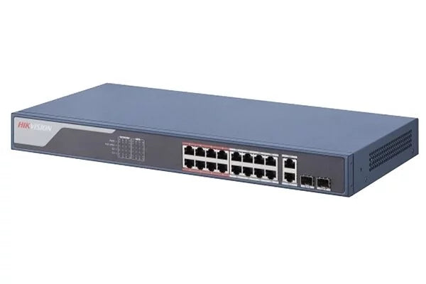 DS-3E1318P-EI Smart Managed Switch 16 x PoE, 100Mbit 230W, 2x Gigabit RJ45/SFP