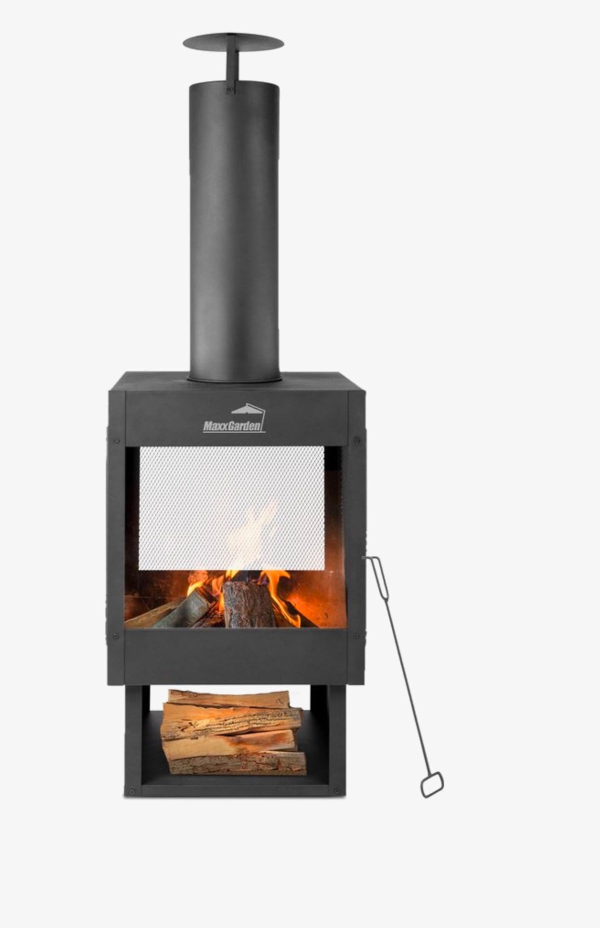 MaxxGarden Tuinhaard Grieks Apollo - Terrashaard - Vuurkorf - Terrasverwarmer - Terrasverwarming - Sfeerhaard - 45x45x135 cm