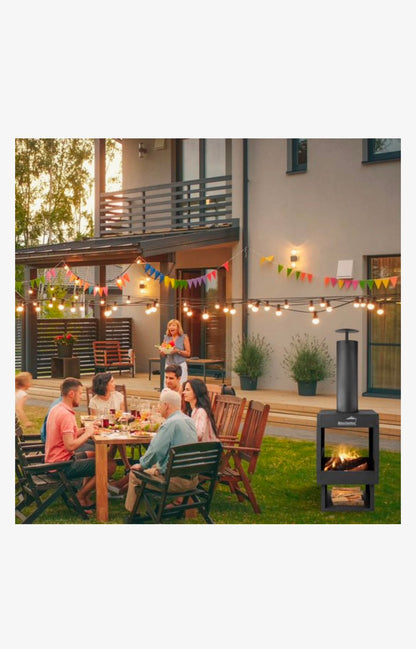 MaxxGarden Tuinhaard Grieks Apollo - Terrashaard - Vuurkorf - Terrasverwarmer - Terrasverwarming - Sfeerhaard - 45x45x135 cm